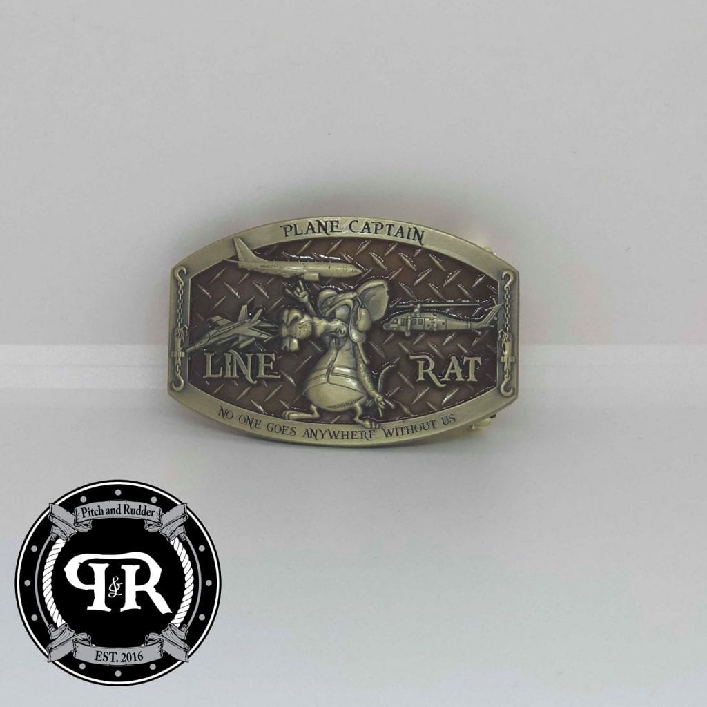 Pitch and Rudder plane Captain Custom Belt buckle