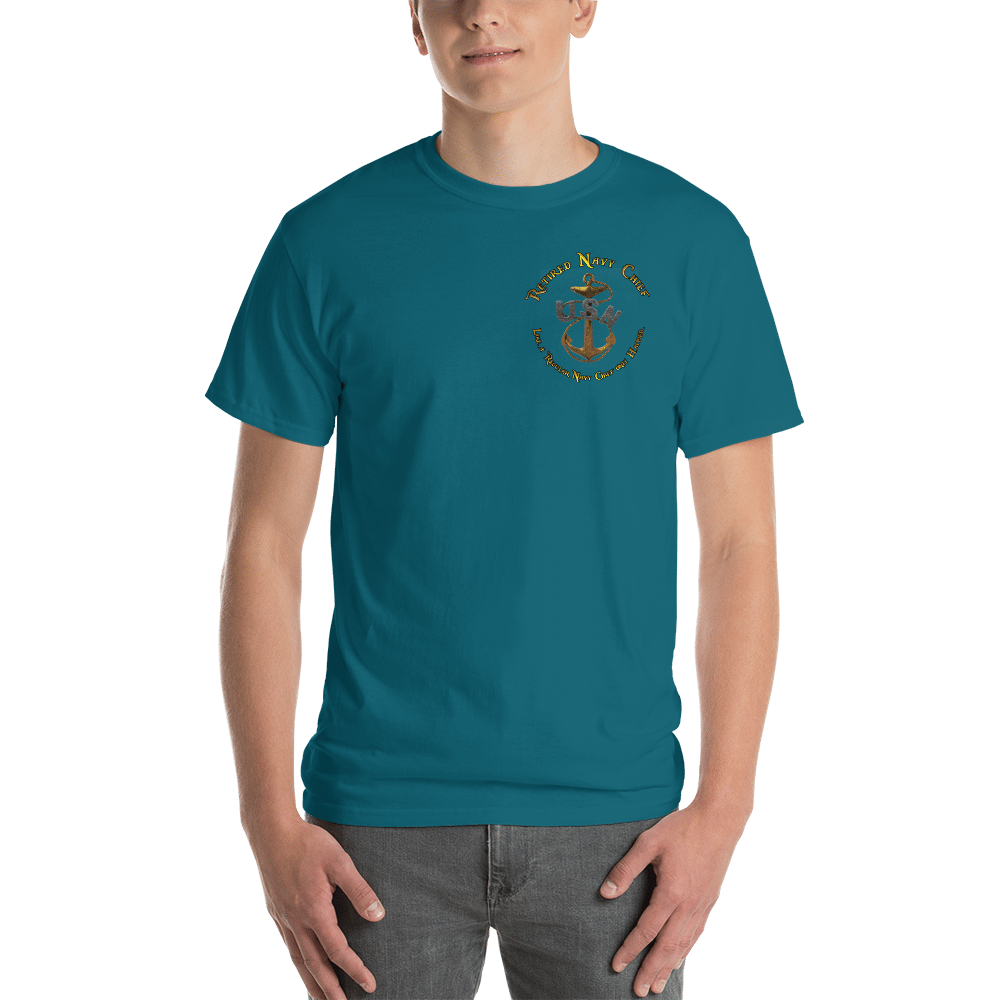retired navy chiefs, navy chief, navy chief pride, navy chief apparel, custom navy chief shirt, navy chief flag shirt, dd-214, retired and loving it, cpo retired, cpo pride, cpo apparel, custom cpo apparel, cpo shirts, custom cpo shirts