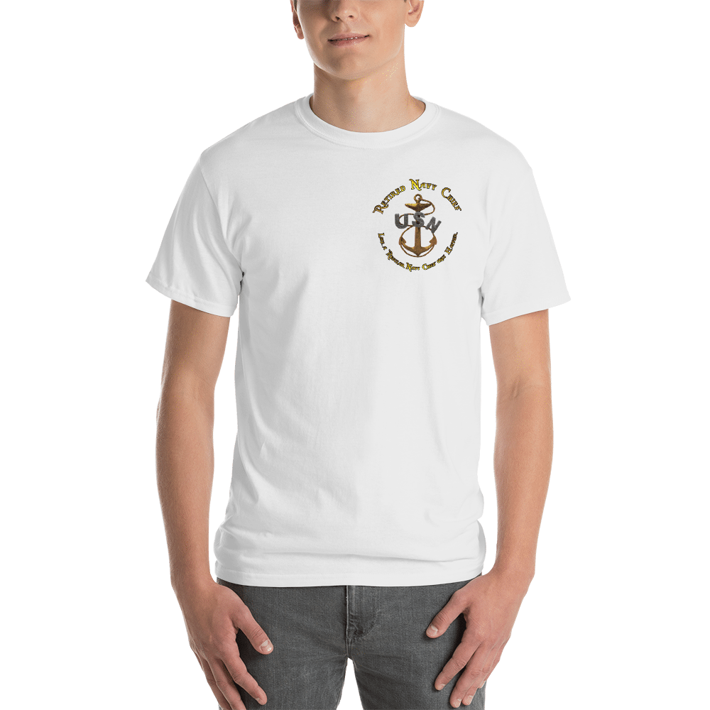 retired navy chiefs, navy chief, navy chief pride, navy chief apparel, custom navy chief shirt, navy chief flag shirt, dd-214, retired and loving it, cpo retired, cpo pride, cpo apparel, custom cpo apparel, cpo shirts, custom cpo shirts