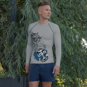 Men's Rash Guard Chief Anchor and Ship Wheel