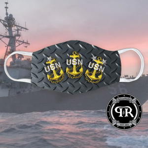 Custom US Navy Face Covering - Mess Anchors