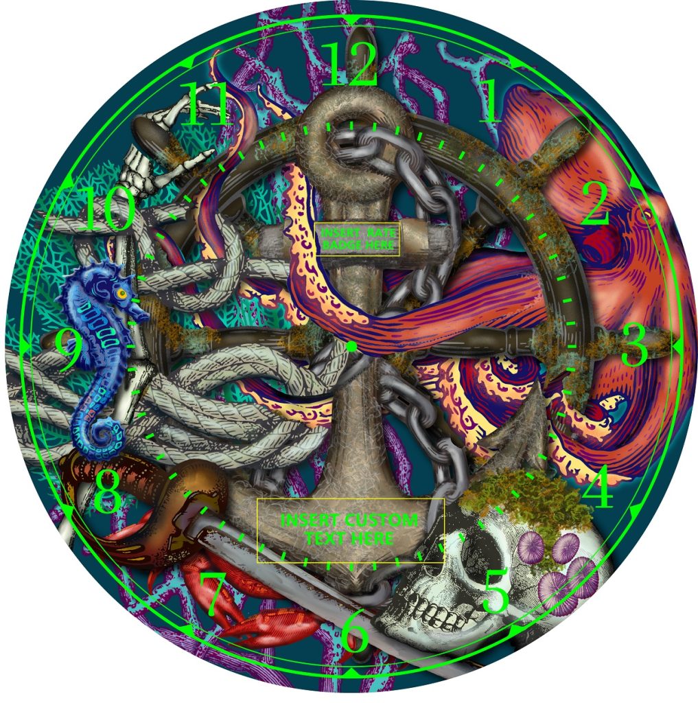 Custom Davy Jones Locker Clock (7-9) | CPO, SCPO, MCPO Neon Chrome Clock - Image 6