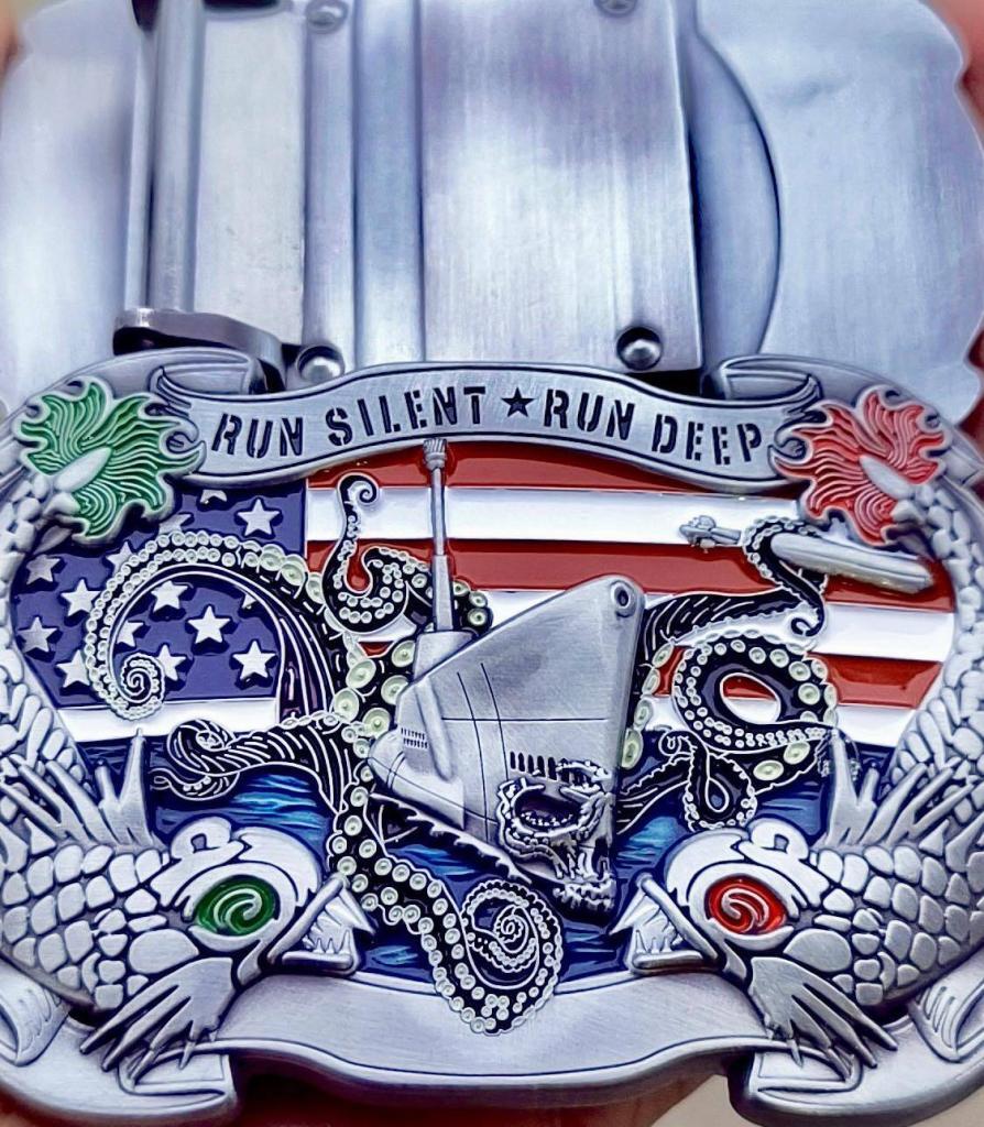 Submarine Warfare Buckle Silver