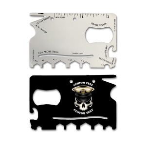 Custom Text Navy Chief Skull Survival Card / Metal tool