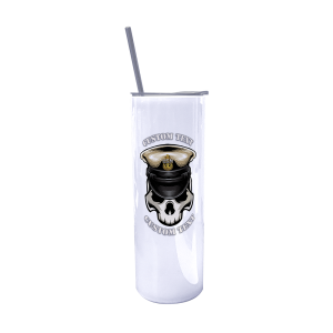 Custom Text Navy Chief Skull 20 oz. INSULATED TUMBLER